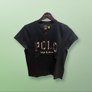 Woman’s Polo Black Short Sleeve Tee Shirt - New With Tags - Originally $78
